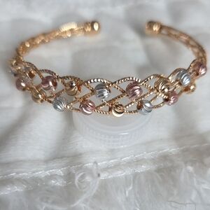 Elegant 14k Gold Plated Multi Color Bracelet